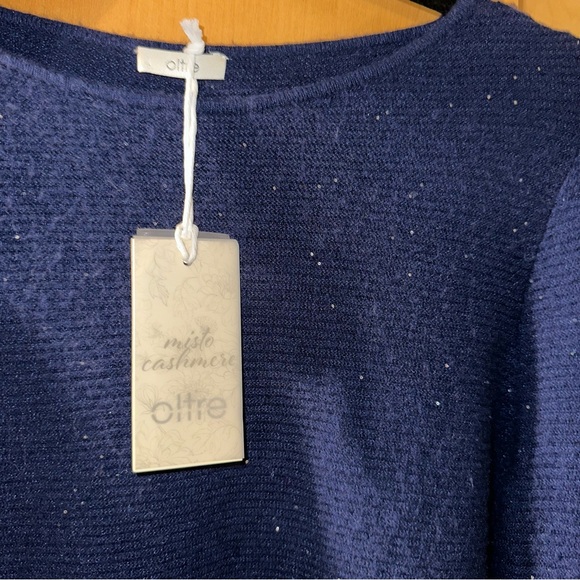 Oltre Cashmere Blend Sweater with Sequins - Picture 8 of 11
